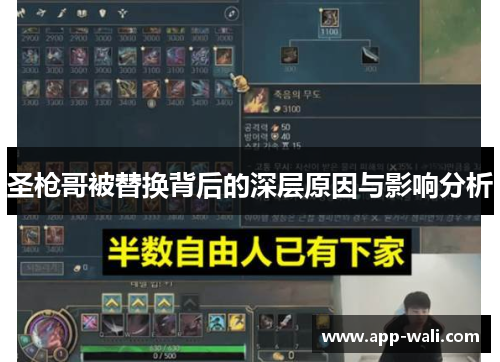 圣枪哥被替换背后的深层原因与影响分析