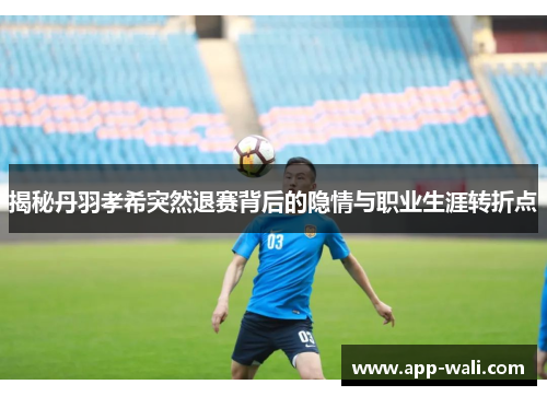 揭秘丹羽孝希突然退赛背后的隐情与职业生涯转折点